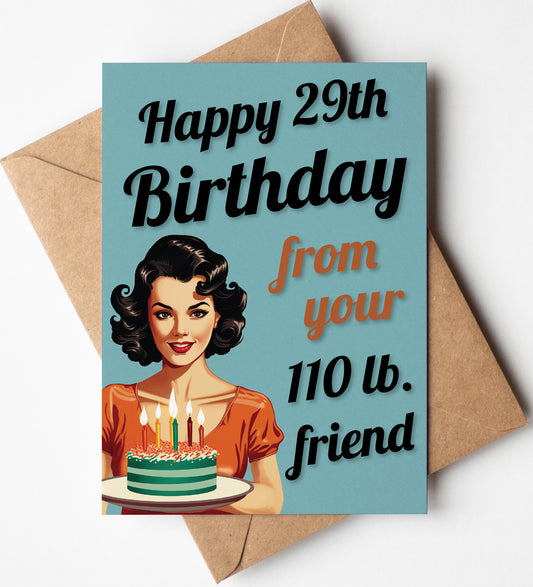 Funny Birthday Card for Her (Pop-Art) with Envelope