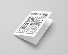 18th Birthday Card - 18 Years Loved Anniversary - 18th Birthday Gift Ideas - 18th Birthday Decorations - Includes Card & Envelope by Katie Doodle