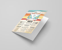 50th Birthday Card - Vintage 1973 Anniversary - 50th birthday gift ideas -  50th birthday decorations - Includes 5x7" Card & Envelope by Katie Doodle