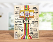 40th Birthday Card - Vintage 1983 Anniversary - 40th Birthday Gift Ideas -  40th Birthday Decorations - Includes 5x7" Card & Envelope by Katie Doodle