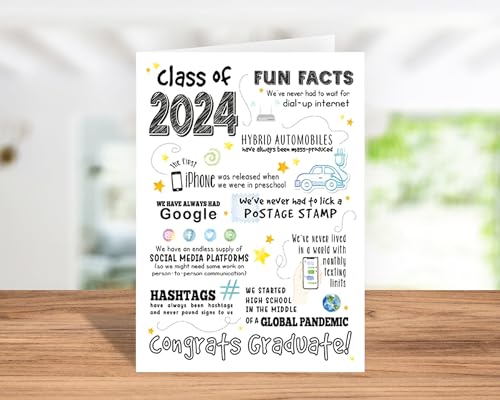 Graduation Card 2024 (Back-in Class of 2024) with Envelope