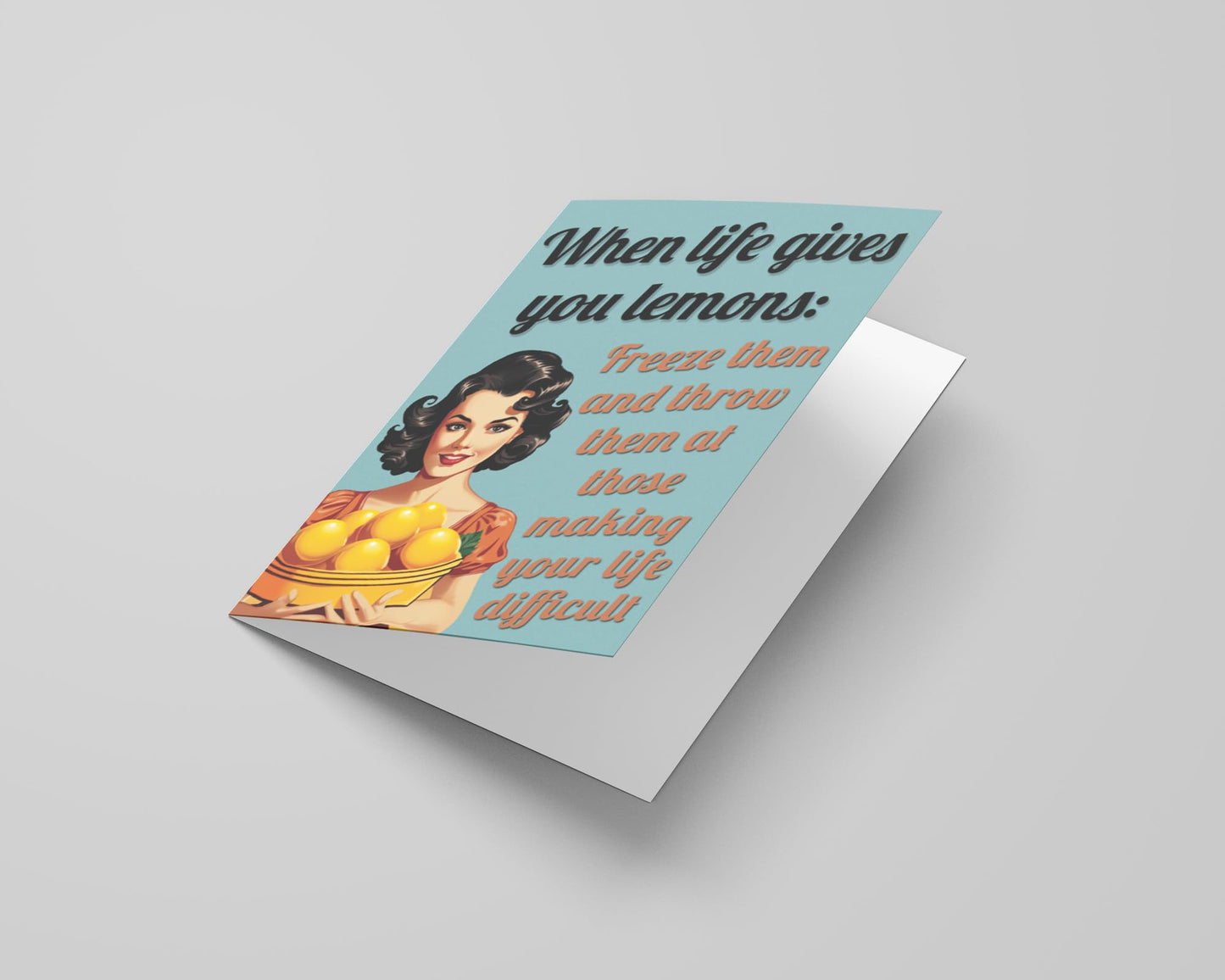 Funny Inspirational Encouragement Card (Pop-Art) for Women with Envelope