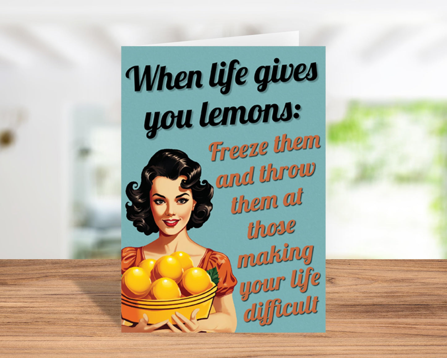Funny Inspirational Encouragement Card (Pop-Art) for Women with Envelope