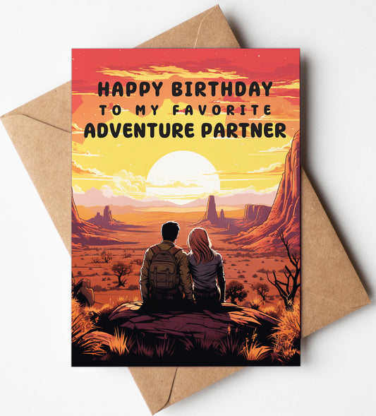 Birthday Card for Husband/Boyfriend (Pop-Art) with Envelope