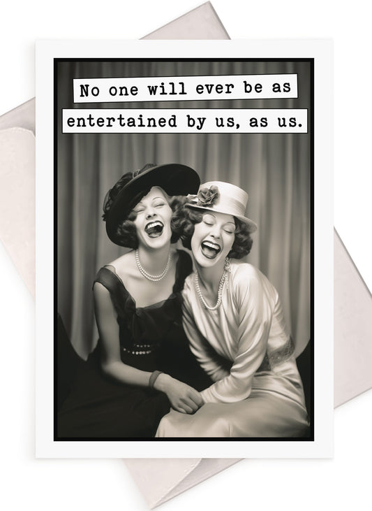 Funny Birthday Card (5x7 inch) for Her with Envelope (Vintage)