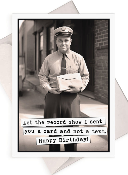 Funny Birthday Card (5x7 inch) Vintage with Envelope