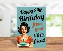 Funny Birthday Card for Her (5x7") Vintage with Envelope