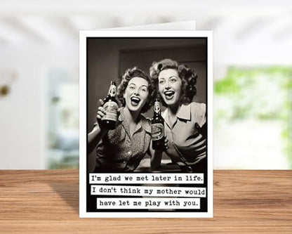 Funny Birthday Card for Her (5x7") with Envelope (Vintage)