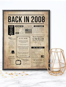 16th Birthday Centerpiece Sign (8x10") Vintage Back-in 2008 (Unframed)