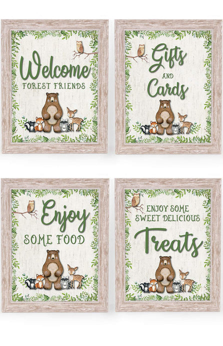 woodland baby shower decorations