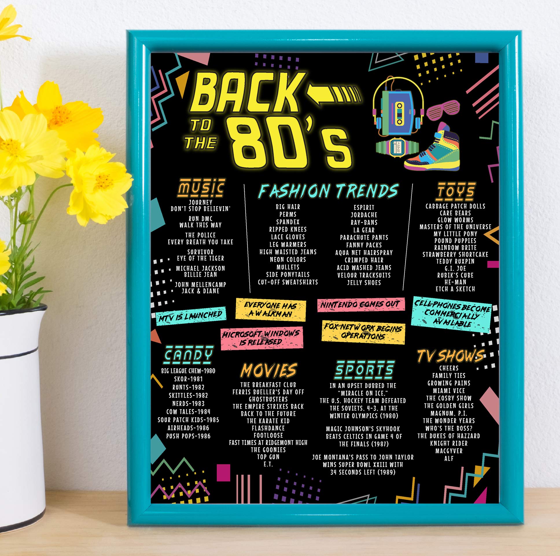 80s Theme Party Decorations Supplies | 1980s Poster [11x14 ...