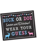 buck or doe gender reveal party decorations