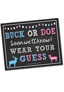 buck or doe gender reveal party decorations