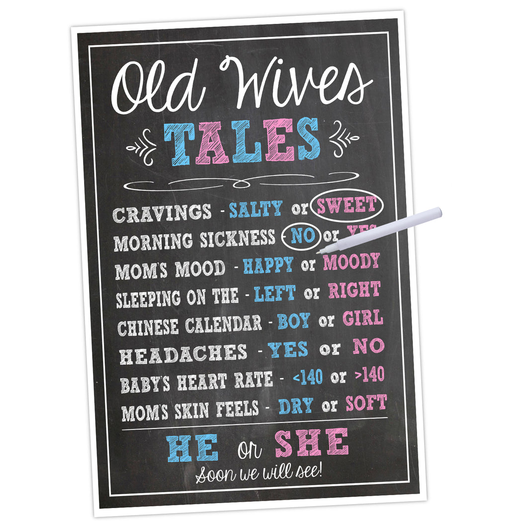 Baby Gender Reveal Party Games Decorations | 11x17