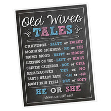 Baby Gender Reveal Party Games Decorations | 11x17" Old-Wives-Tales Poster (GR001)